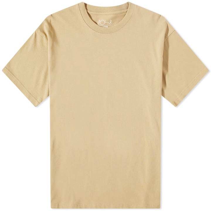 Photo: Polar Skate Co. Men's Stroke Logo T-Shirt in Antique Gold