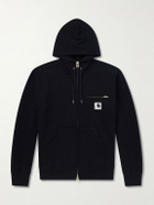 Sacai - Carhartt WIP Logo-Appliquéd Cotton-Jersey Zip-Up Hoodie - Black