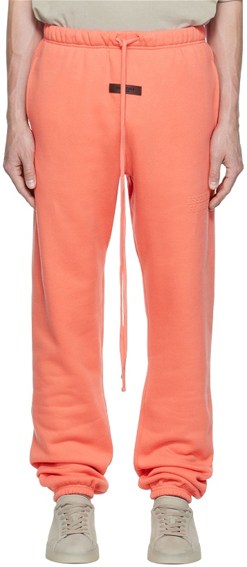 Photo: Fear of God ESSENTIALS Pink Drawstring Lounge Pants