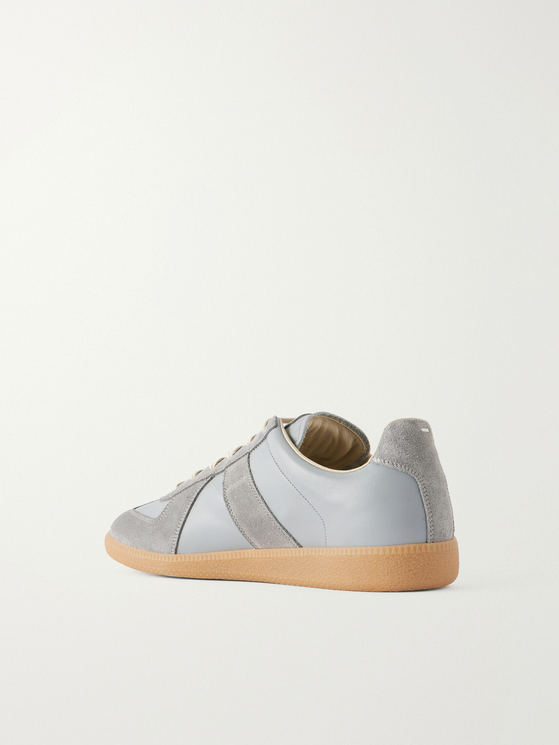 Maison Margiela - Replica Suede-Trimmed Leather Sneakers - Gray