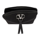 Valentino Black Valentino Garavani Large Nylon VRing Clutch