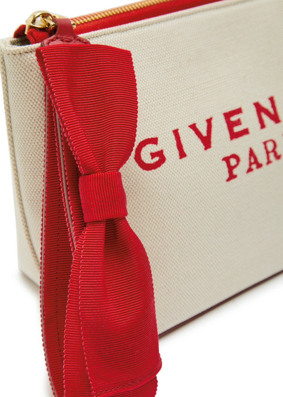 Givenchy Logo-print Canvas Clutch - Red - One Size