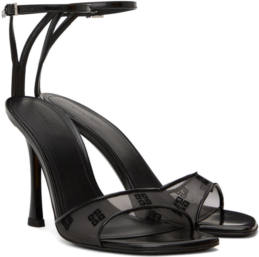 サンダル・ミュール GIVENCHY Black leather Stitch sandals (BE308JE20X 001) Givenchy Black Leather Stitch Sandals | italist