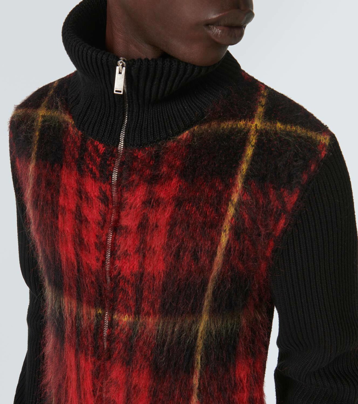 Alexander McQueen Tartan mohair and silk-blend bomber jacket