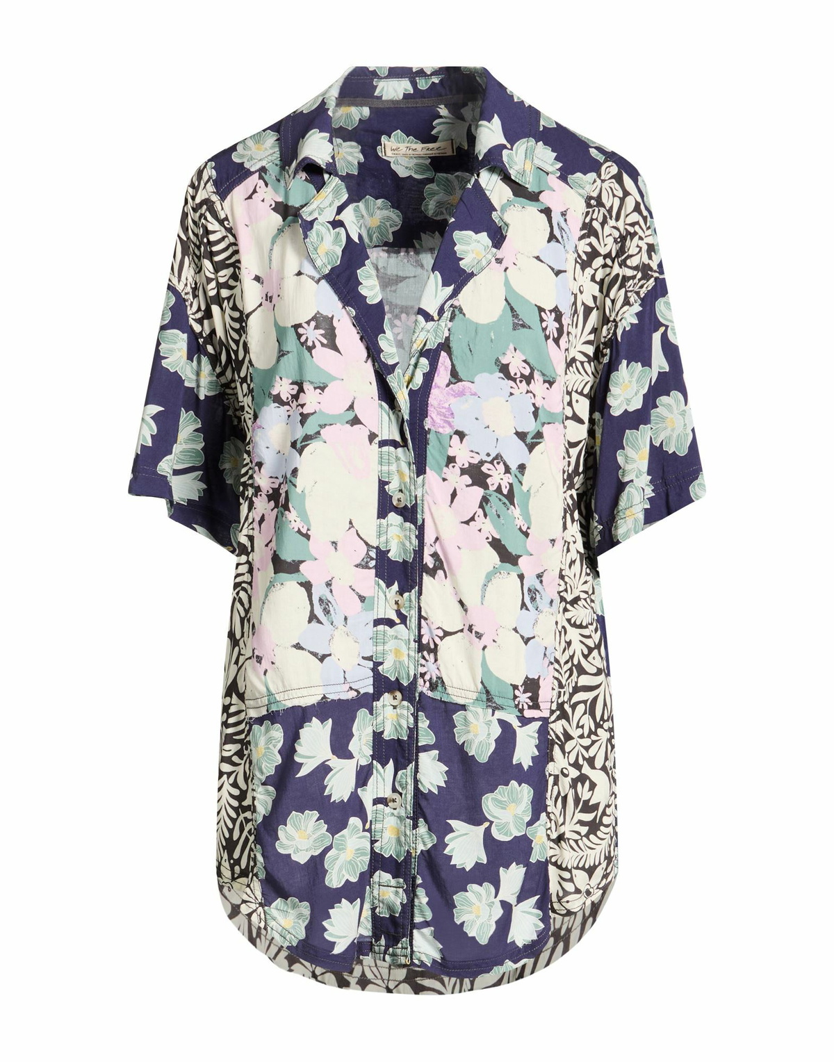 Free People Womens Shirt Midnight in Blue