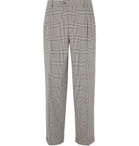Gucci - Grey Pleated Prince of Wales Checked Cotton Trousers - Gray