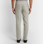 Incotex - Slim-Fit Stretch Wool and Linen-Blend Trousers - Gray