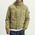 Stone Island Men's Warp Rib Nylon-TC Hooded Jacket in Laurel Green