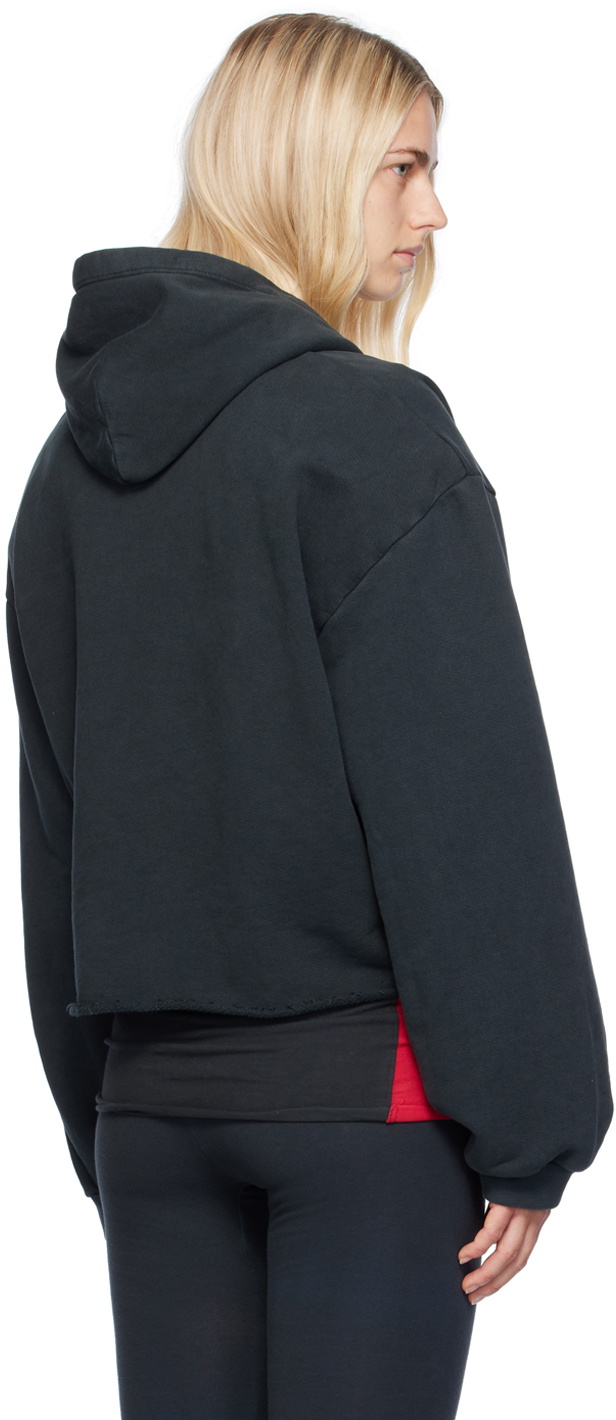 GREG ROSS SSENSE Exclusive Black V-Neck Hoodie