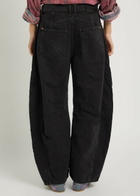 Free People Good Luck Barrel-leg Jeans Black