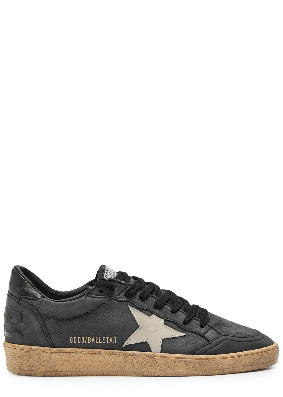 Golden Goose Soul Star Panelled Leather Sneakers Black