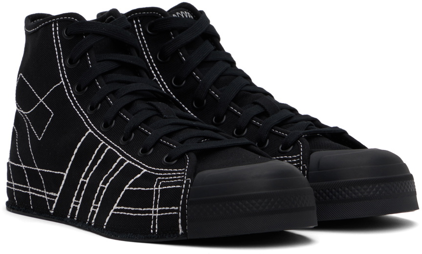 Y-3 Black Nizza Hi Sneakers