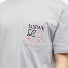 Loewe Men's Anagram Pocket T-Shirt in Medium Grey