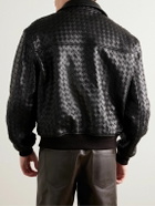 Bottega Veneta - Intrecciato Leather Blouson Jacket - Brown