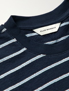 Club Monaco - Striped Cotton-Terry T-Shirt - Blue