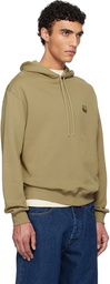 Maison Kitsuné Khaki Bold Fox Head Patch Comfort Hoodie