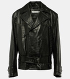 Alessandra Rich Studded leather biker jacket