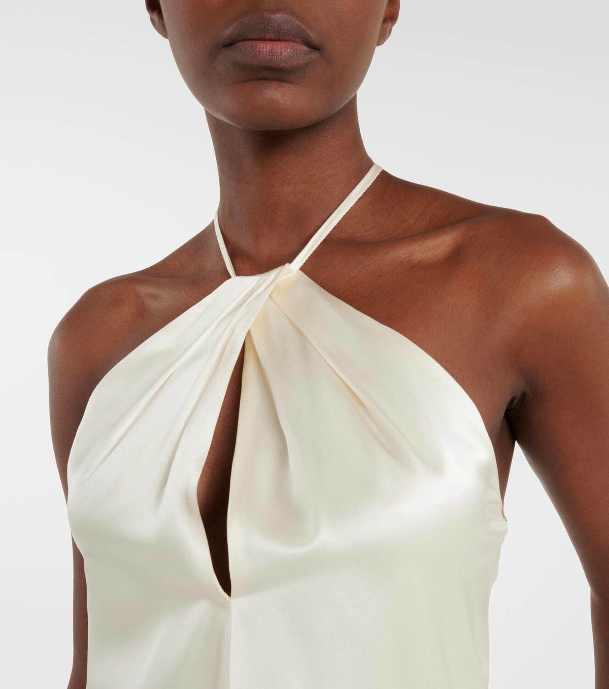 Nili Lotan Edwige halterneck silk top