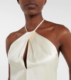 Nili Lotan Edwige halterneck silk top