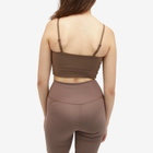 New Balance Women's Soft Bra Top in Dark Mushroom
