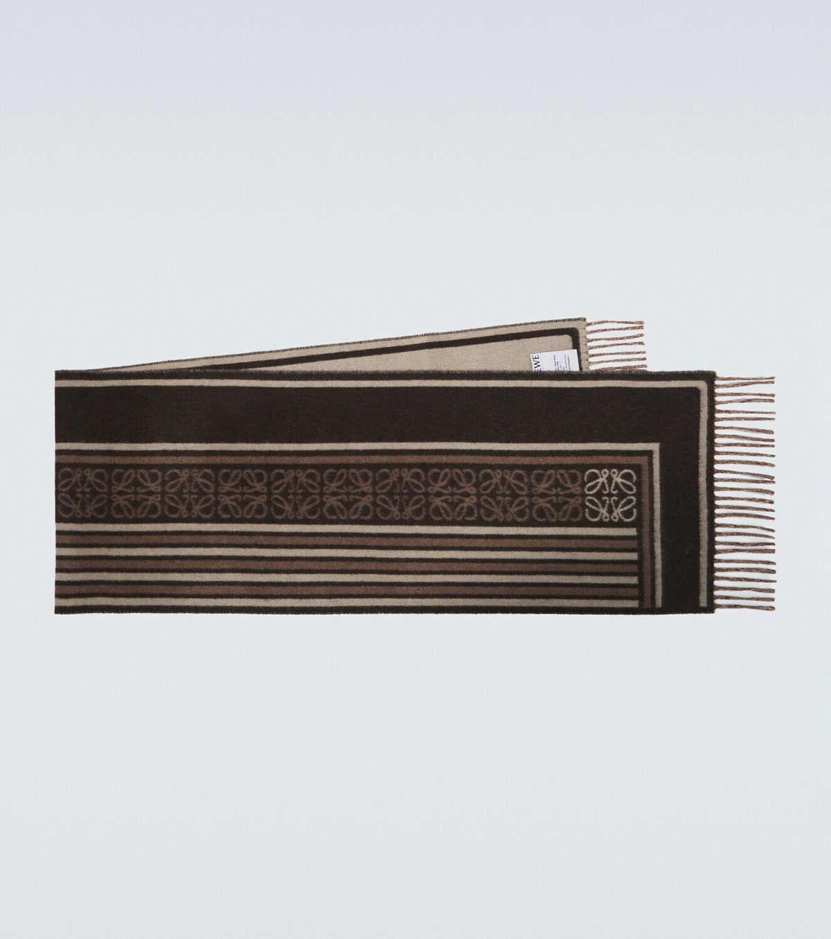 Loewe Anagram wool and cashmere jacquard scarf