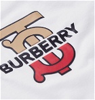 Burberry - Logo-Detailed Cotton-Jersey T-Shirt - White