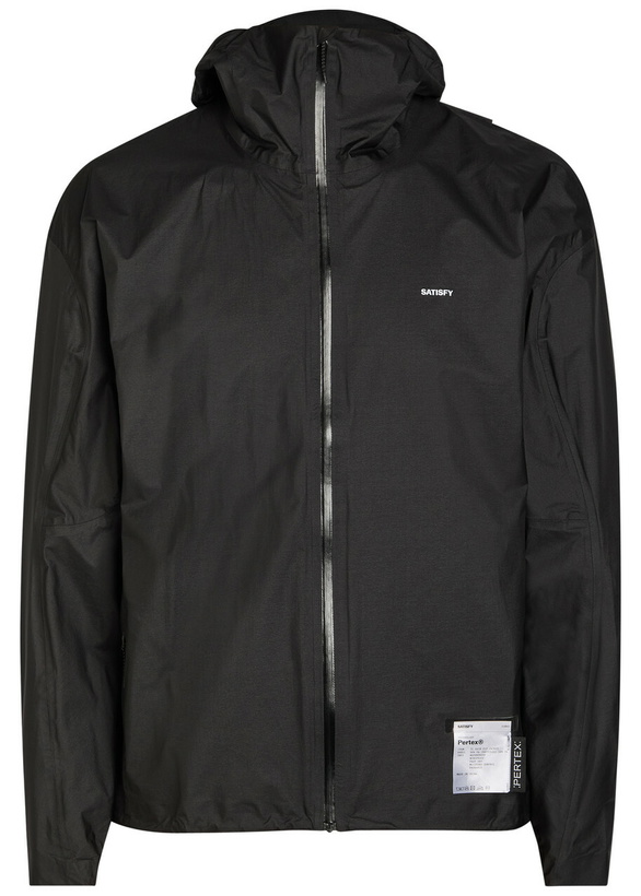 Photo: Satisfy 3L Fly Rain Hooded Waterproof Pertex Jacket Black