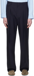 The Row Navy Marcello Trousers