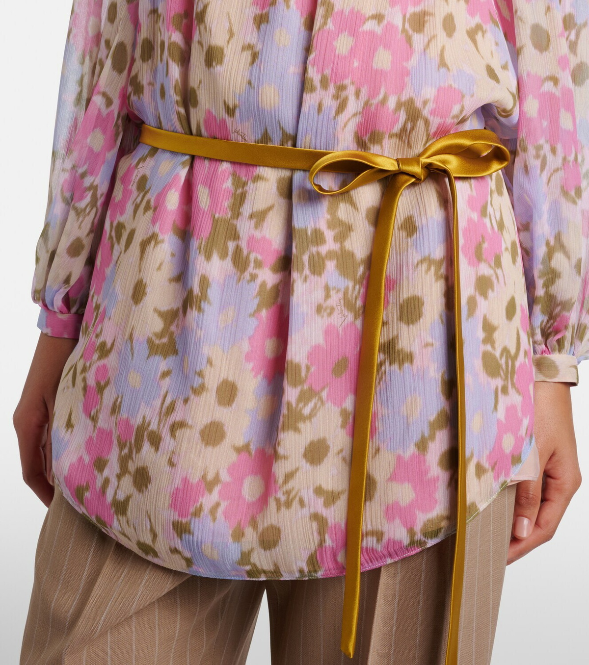Valentino Floral silk georgette blouse