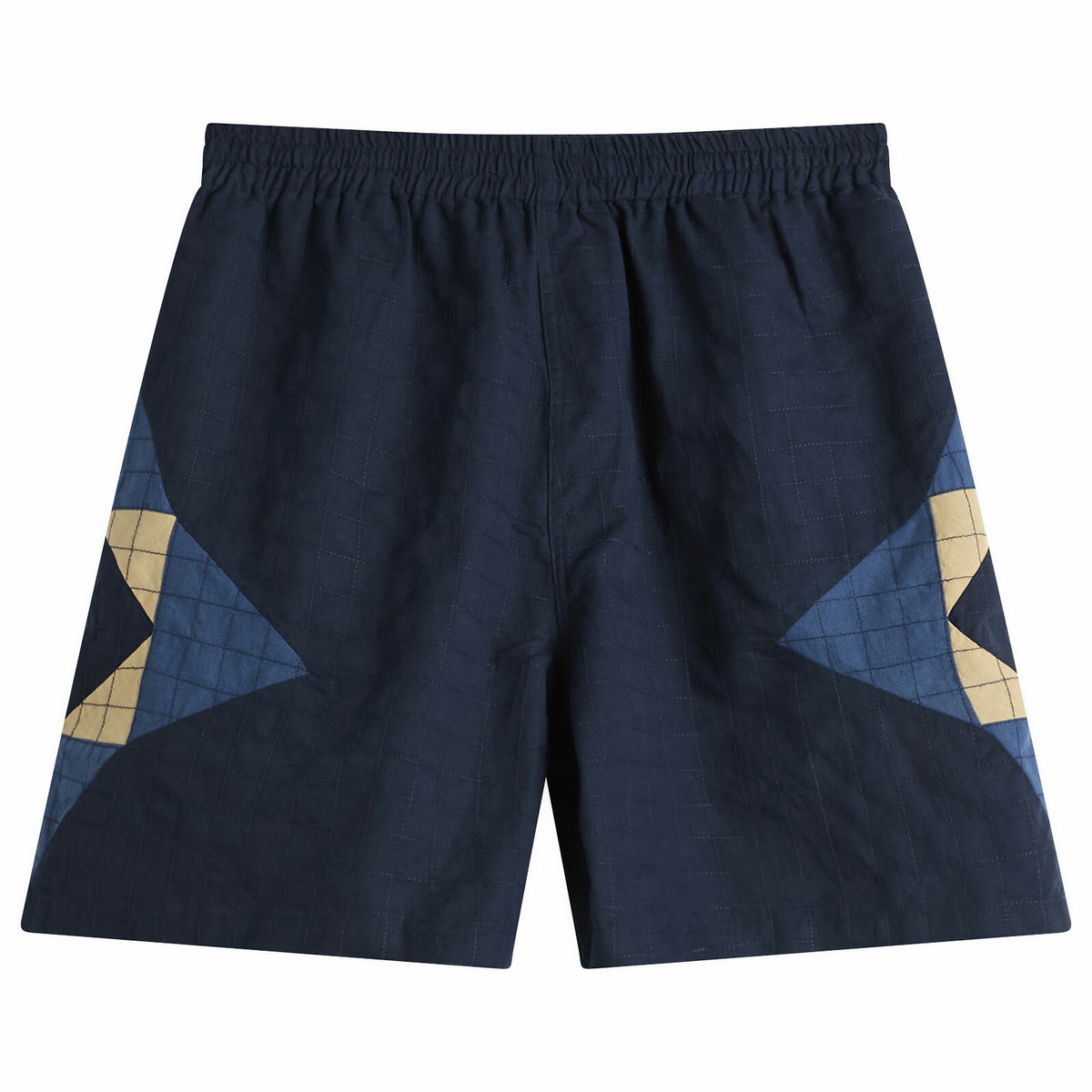 A.P.C. Men's Connor Patchwork Shorts in Indigo