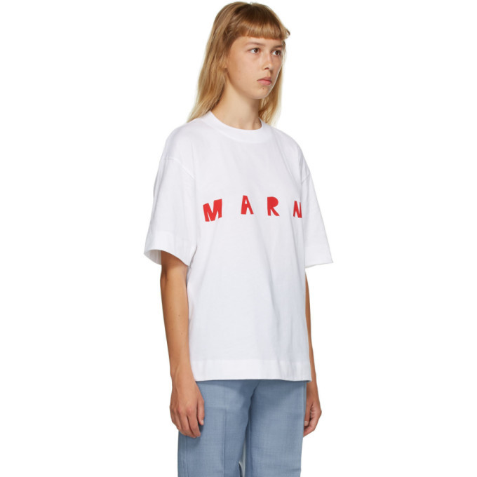 Marni White Logo T-Shirt Marni