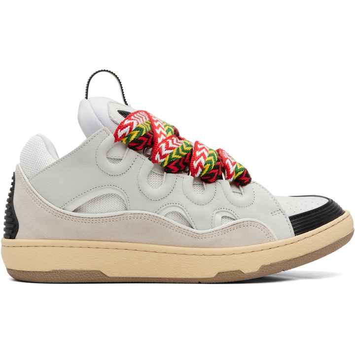 Photo: Lanvin White Curb Sneakers
