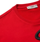 GIVENCHY - Logo-Embroidered Loopback Cotton-Jersey Sweatshirt - Red