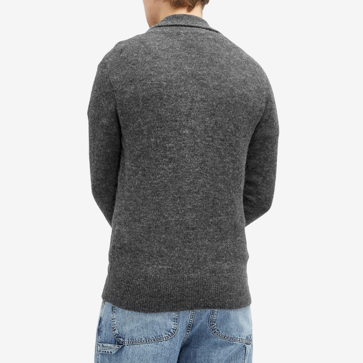 Oliver Spencer Men's Britten Knit Cardigan in Grey