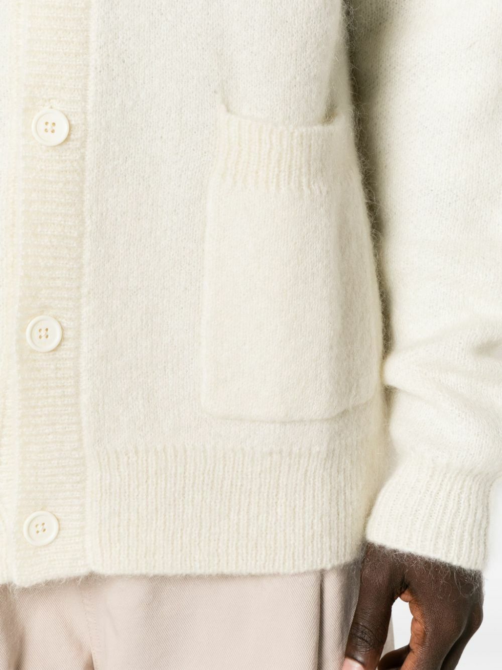The Frankie Shop Neutral Lucas V-Neck Cardigan
