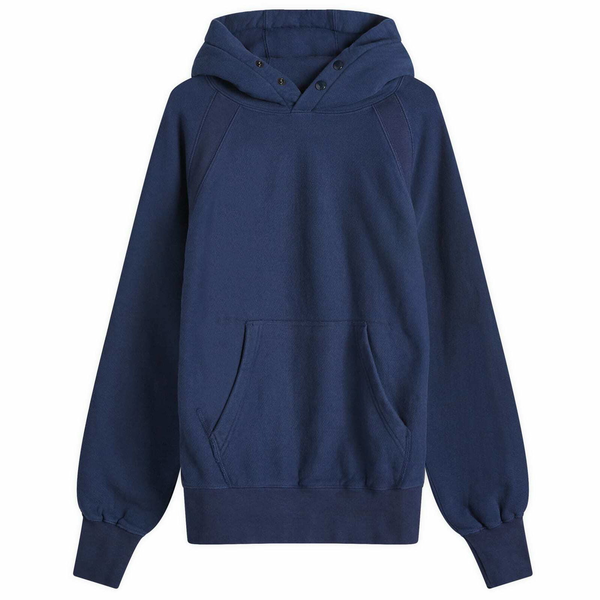 Engineered Garments Men's Raglan Fish Hoodie in Heather Grey