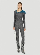 Illusion Knit Catsuit in Grey