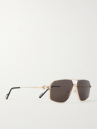 Cartier Eyewear - Aviator-Style Silver-Tone Sunglasses