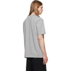 BALMAIN Gray Embroidered 'Balmain Paris' T-shirt