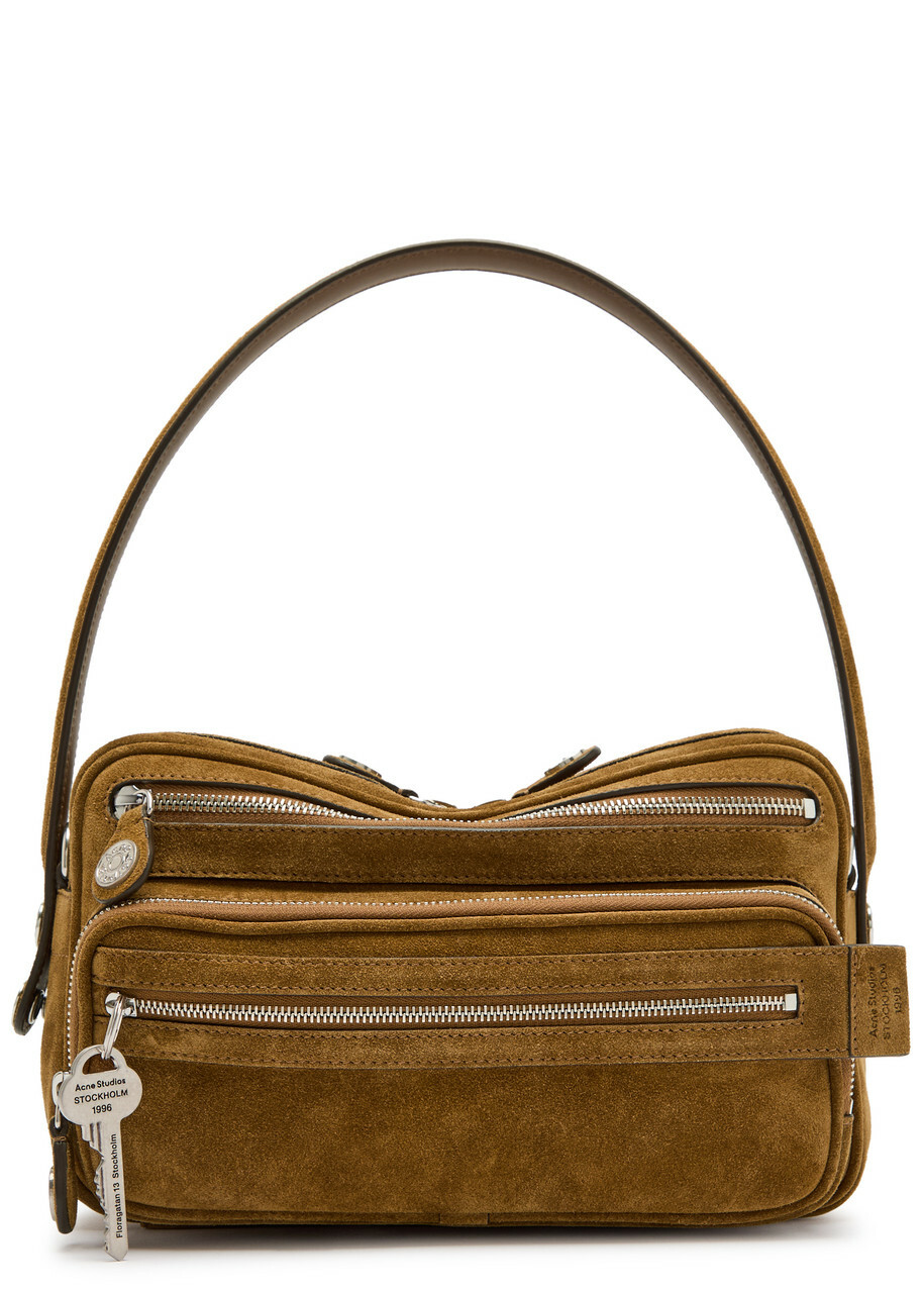 Acne Studios Camero Party Suede Shoulder bag - Brown - One Size