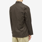 Universal Works Men's Italian Pinstripe Kyoto Work Jacket in Brown