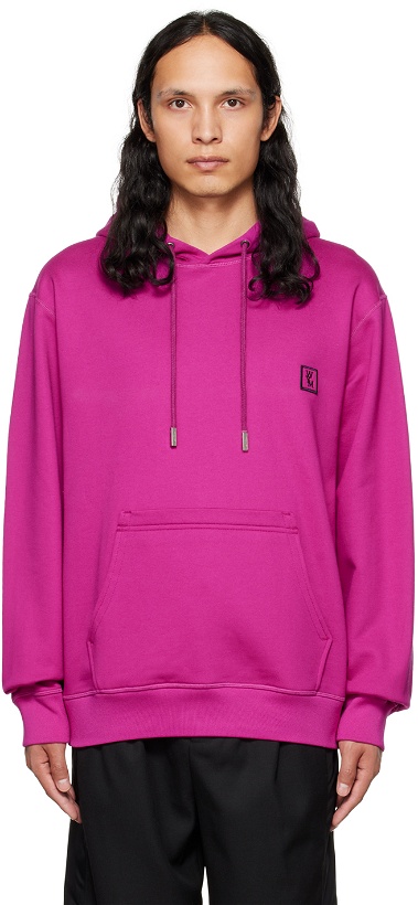 Photo: Wooyoungmi Purple Embroidered Hoodie