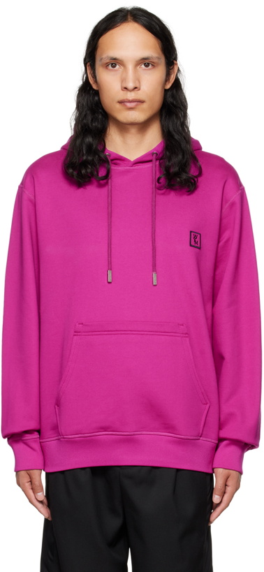 Photo: Wooyoungmi Purple Embroidered Hoodie