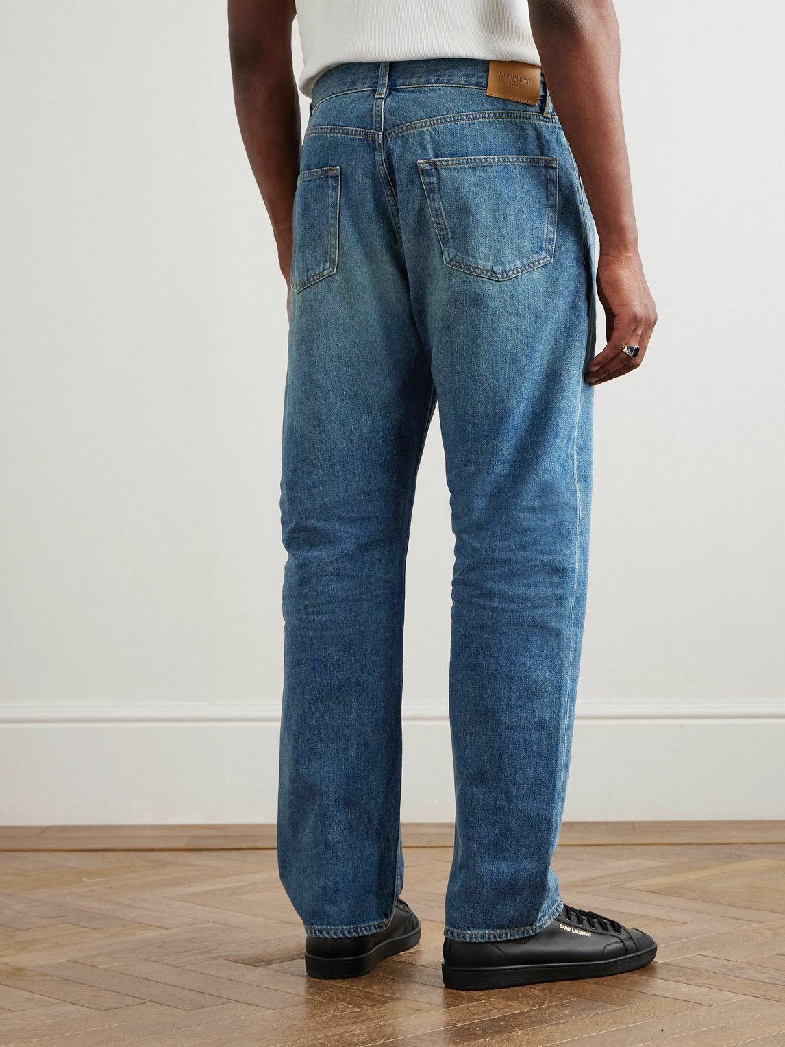 Saint Laurent Mick Jeans In Charlotte Blue Denim 725776y13kb 5272