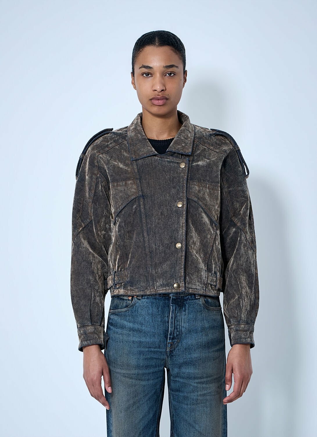 Vaquera Flocked Denim Jacket