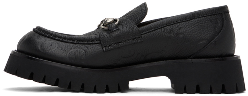 Gucci Black GG Horsebit Loafers