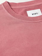 WTAPS - Blank Logo-Appliquéd Garment-Dyed Cotton-Jersey T-Shirt - Pink