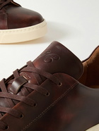 George Cleverley - Jack II Burnished-Leather Sneakers - Brown