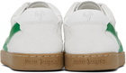 Palm Angels Off-White & Green New Palm 1 Suede Sneakers