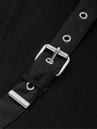 ALEXANDER MCQUEEN - Harness-Detailed Cotton-Piqué Polo Shirt - Black